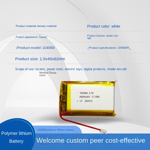 3.7V 104060mAh thông minh Mặc định vị <span class=keywords><strong>bluetooth</strong></span> loa Pouch lithium có thể sạc lại Polymer Pin - Product Image 3