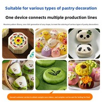 Machine de décoration de pâtisserie entièrement automatique multicolore à intelligence artificielle, système de pointillage de précision haute vitesse pour gâteaux de boulangerie et macarons, garantie 4 ans
