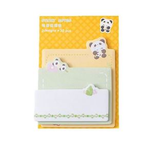 Bloc de Notas Autoadhesivo con Diseños de Animales Adorables (Panda, Hámster) - Recordatorio Diario para Oficina/Escuela y Suministros de Decoración DIY - Product Image 2