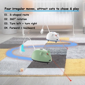 <span class=keywords><strong>Gioco</strong></span> di esercizi Laser Cat Mouse Toy Feather Usb Wireless Hide Mouse Squeaky Smart Electronic Automatic Interactive per gatti al coperto - Product Image 5