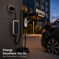 Nouvelle boîte de charge portable NECS modèle 3011 16A 3,5 kW, corps en plastique, IP55, câble de 5 m, monophasé, chargeur EV Type 2 pour la sauvegarde