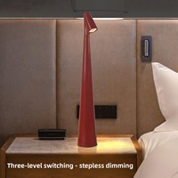Lampu Meja LED Kelas Atas, Lampu Malam Isi Ulang, Lampu Suasana Bergaya Macaron, Lampu Meja Samping Tempat Tidur Kamar Tidur