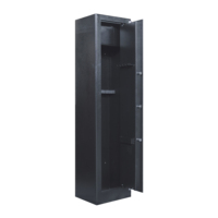 Coffre-fort à armes à feu en métal de qualité supérieure, modèle Shuaima L6-6, 400*350*1500mm, épaisseur 6mm, avec serrure à clé, robuste, NOIR/GREY FONCÉ, pour usage pénitentiaire
