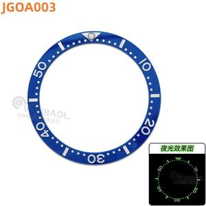 Insert de lunette en céramique luminescente verte JGOA 38MM C3 compatible avec le boîtier de montre pour homme SKX007 SRPD Abalone Tuna avec mouvement <span class=keywords><strong>Seiko</strong></span> NH35 NH36 - Product Image 6