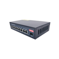 Commutateur PoE 48v 8 ports 100Mbps non géré avec liaison montante 2 Gigabit et alimentation 1 Gigabit Sfp maximum 135W pour caméras IP