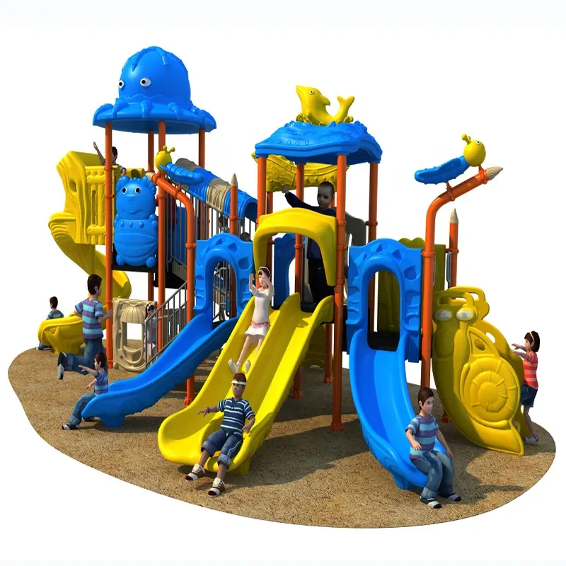 2023 novas Crianças Comerciais Slides Play Ground Plástico Exterior Playground Equipamento Kids Playground Para Sports Park