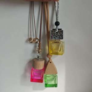 Hot Sale Newcome 8ml <strong>Car</strong> Empty Perfume Bottle Pendant Glass <strong>Diffuser</strong> Bottle with Wood Cap - Product Image 5