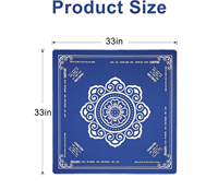 Tapis de Mahjong 33" x 33" – Tapis de jeu américain antidérapant et insonorisant pour Mahjong, Poker, Dominos et Jeux de Cartes