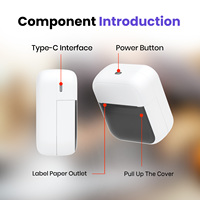 Imprimante 2-en-1 personnalisée, machine à pochoirs professionnelle avec modèles d'applications gratuits, imprimante d'étiquettes compacte et mini, produit imperméable