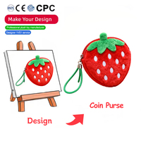 Porte-monnaie en peluche miniature personnalisé par le fabricant, porte-monnaie pour femmes, porte-clés en peluche, porte-monnaie personnalisé, porte-clés