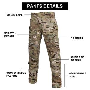 Ensemble de tenue tactique d'été imperméable pour homme G3, camouflage grenouille, chemise de combat à manches longues et pantalon avec sécurité pour la chasse - Product Image 6