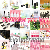 Kit de shampoing pour cils fait main personnalisé avec ensemble de flacons roses, nettoyant moussant pour cils à marque privée et logo personnalisé