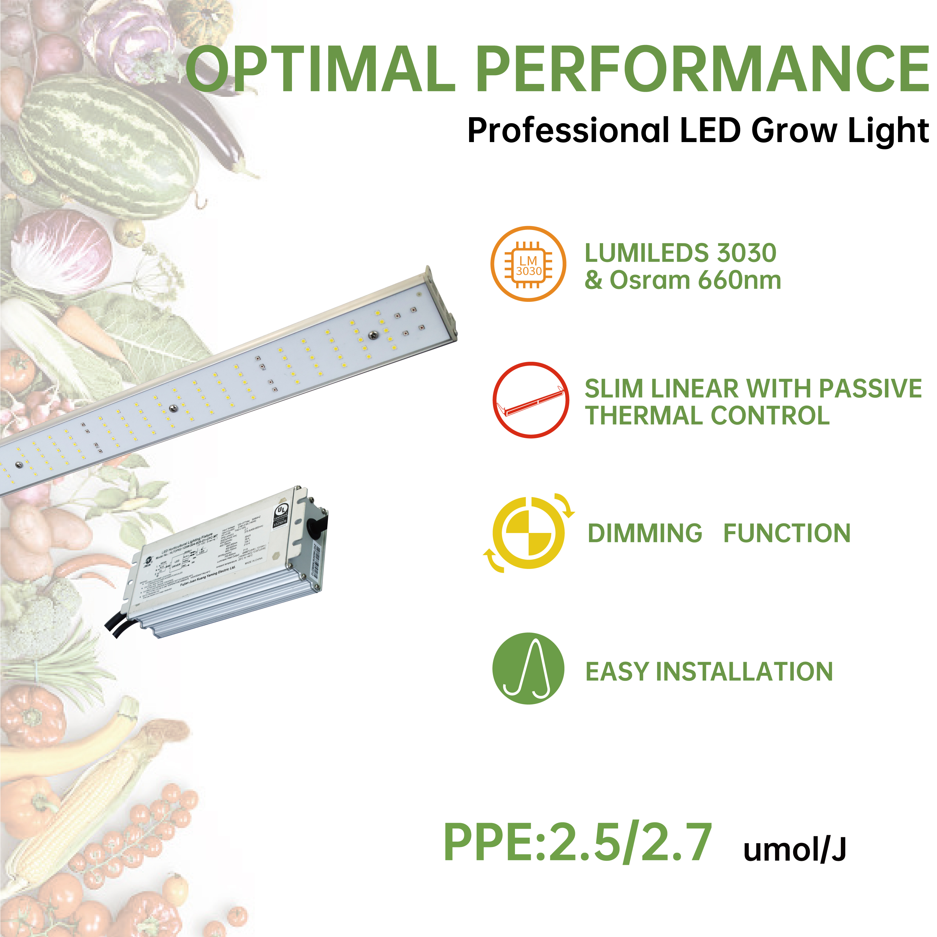 single bar led grow light
