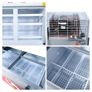 Congélateur commercial à porte vitrée pour supermarché, équipement de présentation d'aliments surgelés et de glace KX-ZQD/HFD, cuve intérieure en acier inoxydable, grande capacité, environnemental - Product Image 4
