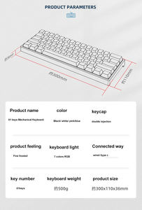 Clavier mécanique OEM arabe-anglais 60 % filaire 61 touches - Product Image 5