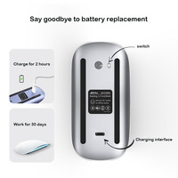 Pour souris sans fil Apple Convient pour trois générations MacBook souris de contrôle intelligente ipad souris sans fil rechargeable silencieuse