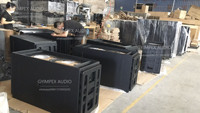 Vente flash, boîte de subwoofer vide de haute qualité, double 18 pouces, couleur noire, étanche, pour événements intérieurs et extérieurs, concerts