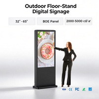 32/43/49/55/65 İnç Dış Mekan Ayaklı LCD Reklam Ekranı IP65 Su Geçirmez, İşyerleri, Meydanlar ve Alışveriş Merkezleri için