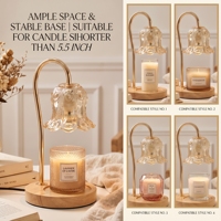 Lampe chauffe-bougie en bois massif avec logo personnalisé OEM, 4 niveaux de luminosité réglables, pour la vente en gros