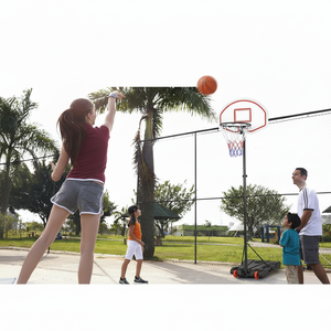 Support de cerceau de basket-ball durable pliable et à hauteur réglable avec assemblage facile pour une utilisation en extérieur/intérieur - Product Image 1