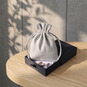 Double-sided Flocked Suede Cloth Bag Customizable Logo Jewelry Watch <b>Eyewear</b> Storage Pouch High-End <b>Accessory</b> Gift Packaging Bag - Product Image 2