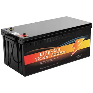 Avepower 12V LiFePO4 Pack de batterie au lithium 200Ah Batterie de stockage d'énergie Batteries solaires au lithium-ion