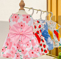 Robe d'été pour animaux de compagnie avec nœud papillon, accessoires pour chiens, vêtements pour chats et chiens