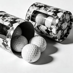 Fournisseur d'emballages cylindriques personnalisés avec logo, boîte ronde, tube en carton pour balles de golf avec fenêtre - Product Image 2