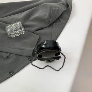 Bolso bandolera de mujer de material PU de alta calidad. Con decoración de cadena. Bolso de Mano de Diseño de Lujo.5168 - Product Image 2