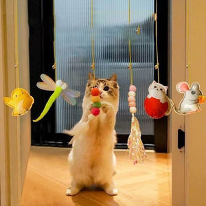 Jouet pour chat rétractable de haute qualité, interactif, auto-animé, suspendu à la porte, jouets pour chatons, jeu automatique, jouet à gratter pour chat, souris - Product Image 1