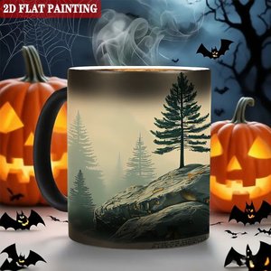 Frosted Black 11oz <b>Ceramic</b> <b>Mug</b> Heat Activated Color Changing Cup Sublimation Blank For Custom Printing - Product Image 6