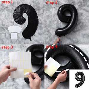 126 pièces voiture de course thème ballons arc guirlande Kit piste de course numéro feuille Globos fête d'anniversaire bébé douche décor - Product Image 6