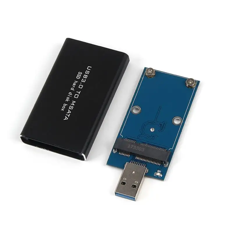 MSATA para USB 5Gbps USB 3.0 para mSATA SSD Gabinete USB3.0 para mSATA Caso Adaptador de Disco Rígido M2 SSD HDD Externo Caixa Móvel HDD Caso