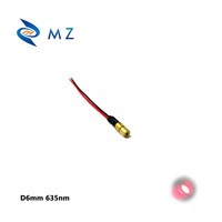Module laser rouge à point compact de haute précision, mini taille, 6 mm, 635 nm, 0,5 mW, 1 mW, 5 mW, 10 mW, faible puissance, pour le positionnement