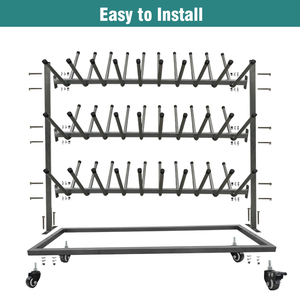 JH-Mech Metal <strong>Shoe</strong> Display <strong>Rack</strong> with Four 360 Degrees Caster <strong>Wheels</strong> Flexible Mobility 30 Pairs Stainless Steel Mobile Boot <strong>Rack</strong> - Product Image 3