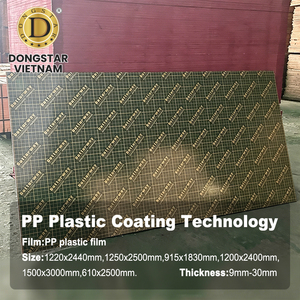 Reusable Green PP Film Plywood 18mm 4x8ft High Strength Formwork Plywood Sheet for Concrete Casting - Product Image 1