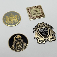 Étiquette en aluminium avec logo métallique 3D de luxe sur mesure, feuille d'or, pour l'emballage de flacons de parfum en verre