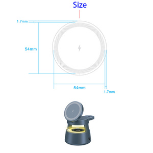 Nuevo diseño 5 en 1 Cargador inalámbrico magnético portátil rápido 15W Lámpara de noche IPhone <span class=keywords><strong>AirPods</strong></span> IWatch Tipo-C <span class=keywords><strong>Altavoz</strong></span> de música Bluetooth - Product Image 5