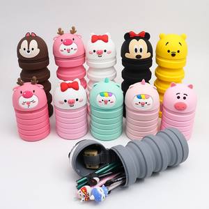 Пенал школьный силиконовый на молнии, милый чехол для карандашей и ручек, подходит для подростков - Product Image 1