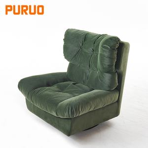 Sillón Individual <span class=keywords><strong>Vintage</strong></span> de Respaldo Alto, Personalizado, de Alta Gama, para Vestíbulo de Hotel, Tapizado en Terciopelo, con Respaldo Curvo y Brazos con Diseño de Cabeza de Tigre - Product Image 3