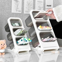 Boîte de rangement de bureau à compartiments, porte-marqueurs, porte-stylos incliné, pour bureau et étudiants, multifonctionnel, grande capacité, papeterie en PET