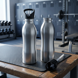 Single Wall <b>750ml</b> Stainless Steel Classic Sports Water <b>Bottle</b> Plastic Lid HANDGRIP Direct Drinking Eco-Friendly Gym Use Tumbler - Product Image 3