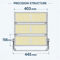 Projecteur LED extérieur 600W 720W avec support rotatif pour éclairage de zone aéroportuaire, portuaire, stade, poteau