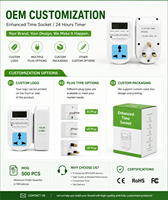 Temporizadores Electrónicos de Plástico con Pantalla LCD, Dispositivos para Hogar y Jardín, Sistema de Nebulización con Enchufe EU, UK, US, Interruptor Temporizador Digital Programable