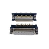 Haute qualité D-SUB 25 broches connecteur femelle à Angle droit DB 25 P DIP R/A Type cuivre Contact matériel pour PCB