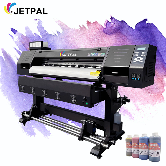 Best Selling 1.3m Eco Solvent Inkjet Printer XP600/i3200 DX7 Print Head Automatic Vinyl Plotter for Flex Material New Condition