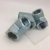 Adaptor Hidrolik Pipa Siku 90 Derajat Baja Karbon Stainless Steel 7N9 dengan Ulir NPTF Betina untuk Selang Hidrolik