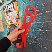 Tuyau de chicha en plastique de haute qualité de 1,5 m avec embouts buccaux en verre, poignée en mousse souple et embout buccal jetable en plastique pour chicha