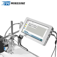 Grosir Minssine H100 12.7mm TIJ Batch resolusi tinggi kustom mesin Coding tanggal kedaluwarsa Printer Inkjet termal Online