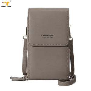 Sac à bandoulière en cuir PU pour femmes Forever Young Sac à main pour téléphone portable à la mode avec compatibilité avec écran tactile - Product Image 3